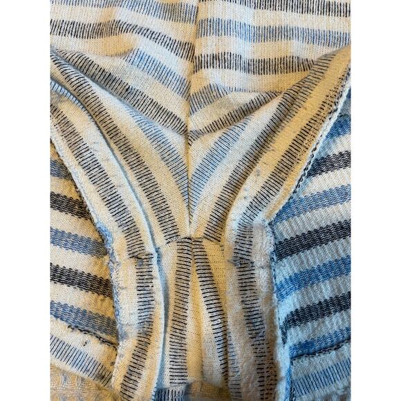 Free People For the Boys Blue Striped Oversized Knit Short Sleeve Romper Small - Picture 4 of 16